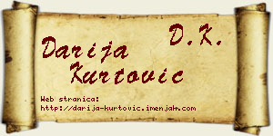Darija Kurtović vizit kartica